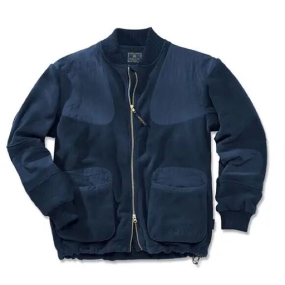 Beretta Men's Victory Fleece Shooting Jacket Hunting 2 Ways Zip Up Navy Blue XL - Picture 2 of 13
